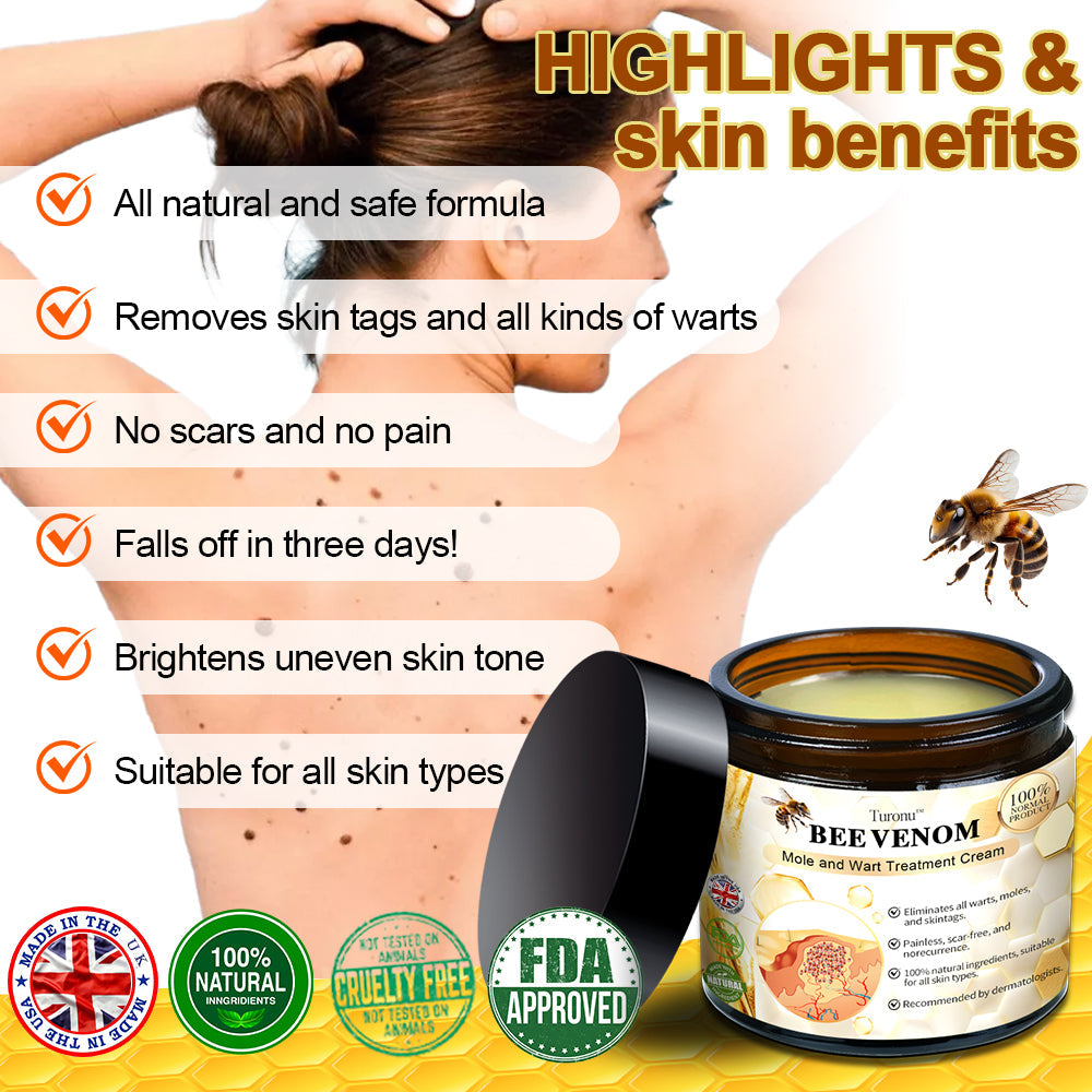 𝑻𝒖𝒓𝒐𝒏𝒖™  Bee Venom Wart & Tag Removal Cream( skin types) promotion 60% off)Suitable for allLast day🦅